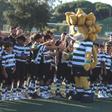 Sporting: futebolistas a jogar com as mãos e a fazerem placagens (fotos)