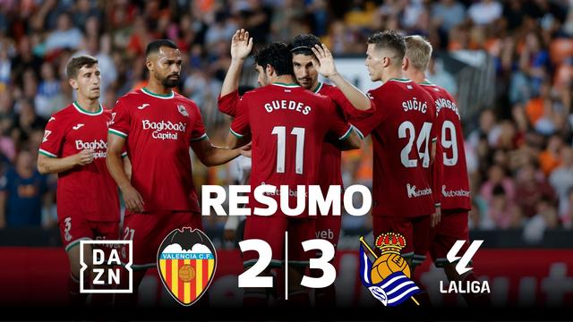 Real Sociedad regressa às vitórias em Valência com golaço ao cair do pano (resumo)