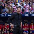 Diego Simeone, treinador do Atlético Madrid, satisfeito com a vitória no dérbi de Madrid