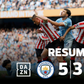 Manchester City acelera para a liderança num jogo de loucos (resumo)