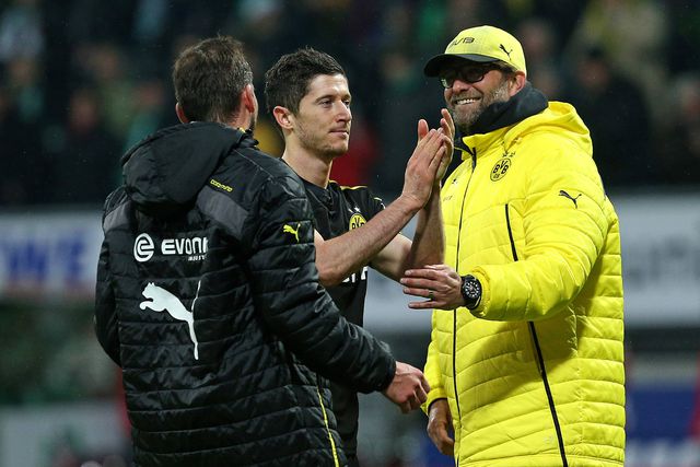 Lewandowski e Klopp no Borussia Dortmund (IMAGOMIS)