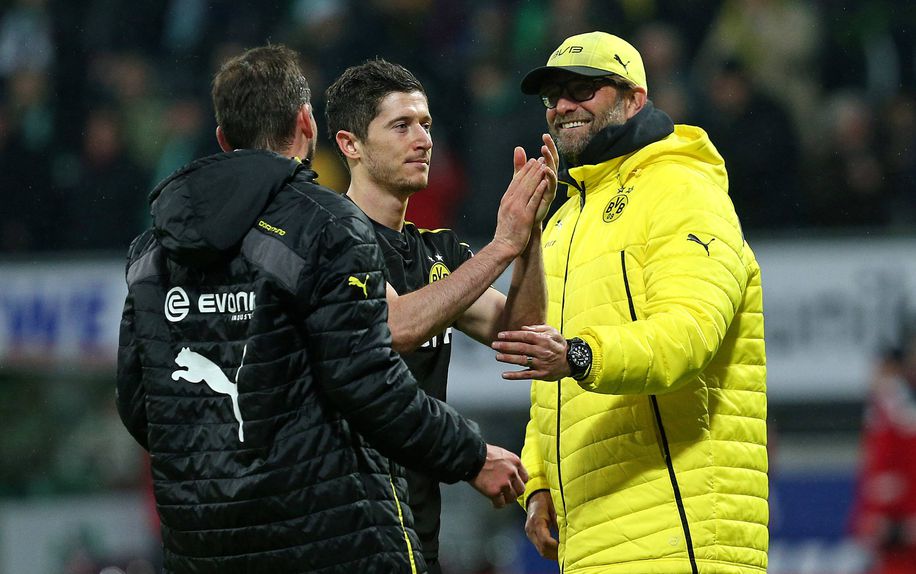 Lewandowski e Klopp no Borussia Dortmund (IMAGOMIS)