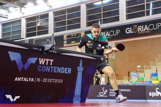 Tiago Apolónia, João Geraldo e Jieni Shao eliminados no WTT de Antalya