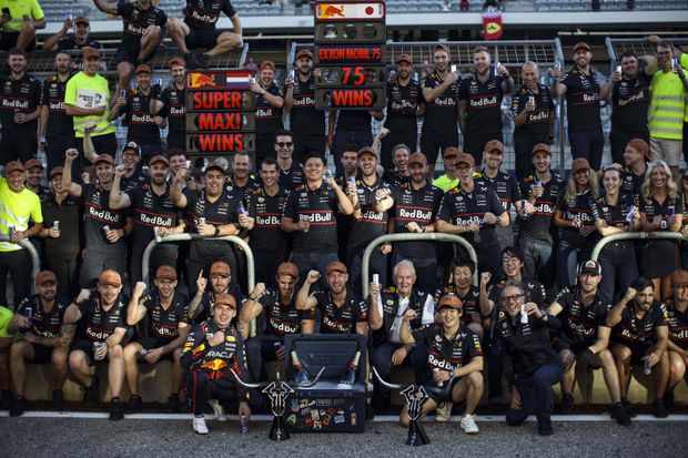 A equipa da Red Bull depois da vitória em Austin (IMAGO)