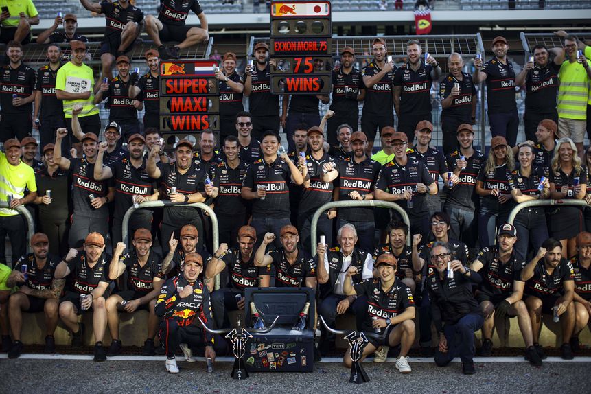 A equipa da Red Bull depois da vitória em Austin (IMAGO)