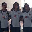 As quatro estreantes em convocatórias na Seleção Nacional feminina, antes do treino na Cidade do Futebol. Foto: D.R.