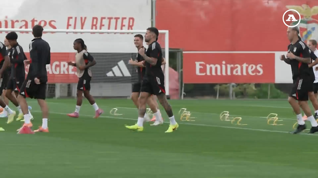 Último treino do Benfica antes do Newcastle: as novidades