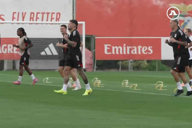 Último treino do Benfica antes do Newcastle: as novidades