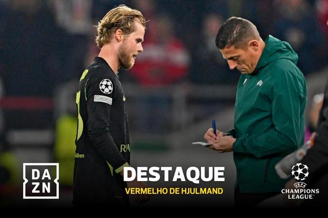 A entrada duríssima que valeu vermelho a Hjulmand