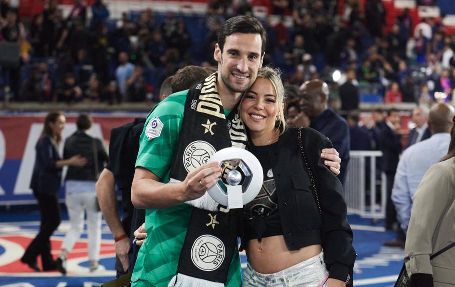Sergio Rico e a esposa, Alba Silva