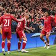 Festejos do Liverpool diante do Villarreal
