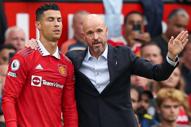 Cristiano Ronaldo e Erik ten Hag, nos tempos de Manchester United - foto: IMAGO