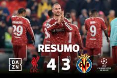 Reviravolta supersónica do Liverpool contra o Villarreal (resumo)