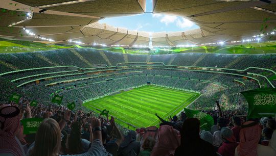 Arábia Saudita apresenta estádio megalómano para receber a final do Mundial 2034