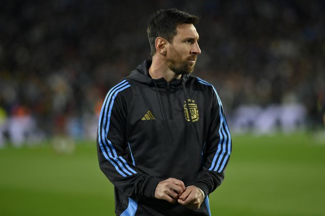 Lionel Messi, avançado do Inter Miami, ao serviço da seleção argentina