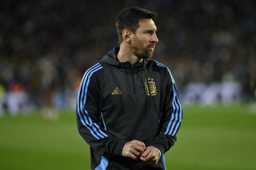 Lionel Messi, avançado do Inter Miami, ao serviço da seleção argentina