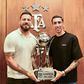 Di María ao lado do capitão do Rosario Central, Jorge Broun, com o troféu - @LigaAFA