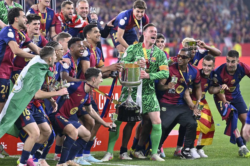 Barcelona levantou a Taça do Rei em 2025