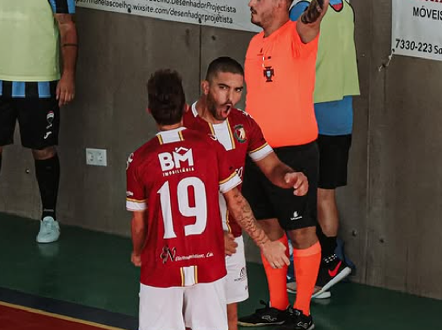 José Condessa a festejar efusivamente um golo (Foto Instagram /Nisa FC)