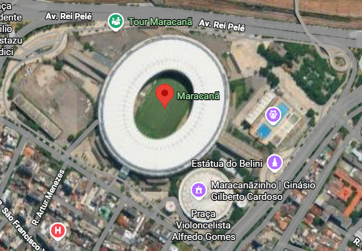 Maracanã, Flamengo - Imagem: Google Earth