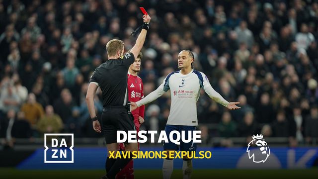Entrada duríssima de Xavi Simons deixa o Tottenham com menos um (vídeo)