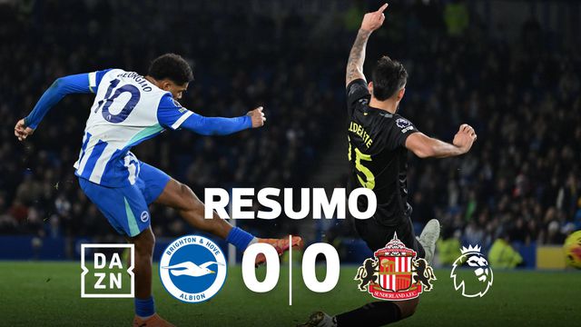 O resumo do primeiro duelo de sempre entre Brighton e Sunderland na Premier League