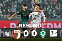 Golo anulado à beira do fim e nulo teimou no Augsburgo-Werder Bremen (resumo)