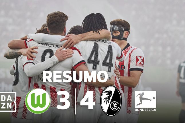 Wolfsburgo derrotado em casa em jogo com sete golos (resumo)