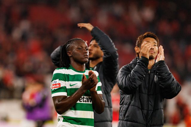 Geovany Quenda  lesionou-se no encontro do Estádio da Luz, diante do Benfica (Foto IMAGO)