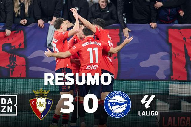 Osasuna não deu hipóteses ao Alavés (resumo)