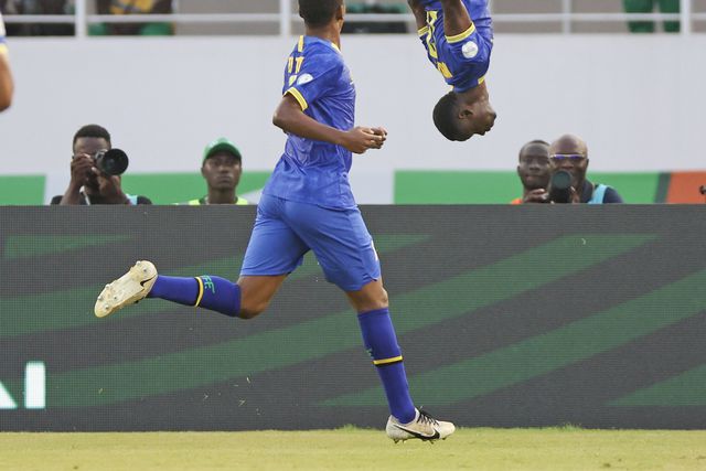 A celebração de Msuva, marcador do golo da Tanzânia (X/@CAF_Online)