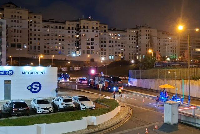 Chegada do autocarro do Barcelona ao Estádio da Luz