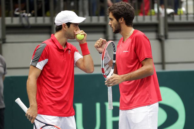 Nuno Borges e Francisco Cabral conversam durante encontro