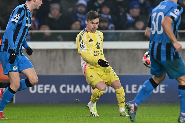 Francisco Conceição no jogo da Juventus na Liga dos Campeões