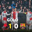 4 meses depois, Slavia volta a marcar na Champions às custas do Barcelona