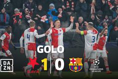 4 meses depois, Slavia volta a marcar na Champions às custas do Barcelona