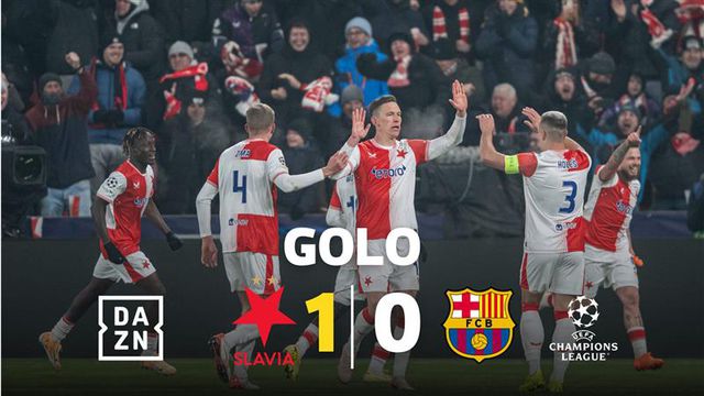 4 meses depois, Slavia volta a marcar na Champions às custas do Barcelona