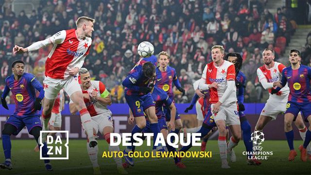 Essa era a baliza errada, Lewandowski! Slavia chega ao empate com o Barcelona!