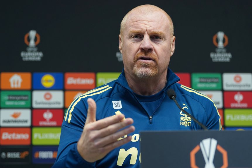 Sean Dyche, treinador do Nottingham Forest, deixou elogios ao SC Braga e a Carlos Vicens. Foto: Hugo Delgado/LUSA