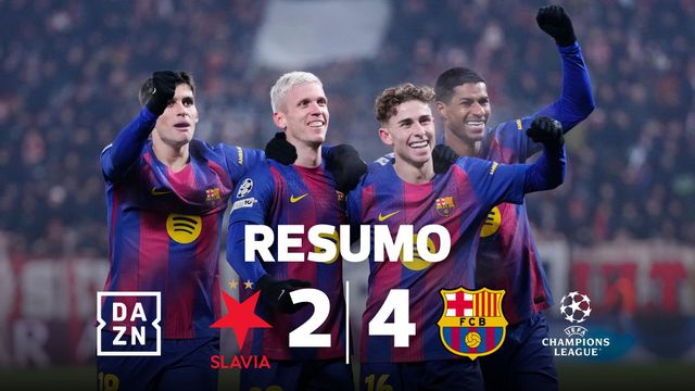 Slavia bem tentou ser Praga, mas Barcelona venceu jogo frenético (resumo)