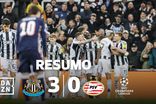 Newcastle com vitória tranquila e em lugar de apuramento direto (resumo)