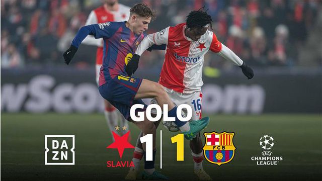 Tudo bem feito no ataque do Barcelona e Fermín empata em Praga