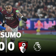 West Ham e Bournemouth não quiseram nada com os golos... (resumo)