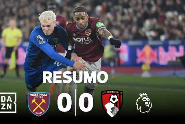 West Ham e Bournemouth não quiseram nada com os golos... (resumo)