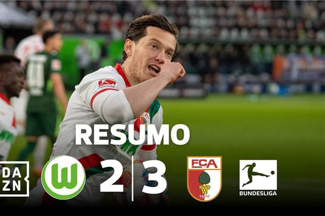 Golo português na vitória do Augsburgo nos descontos (resumo)