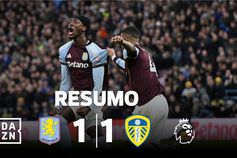 Aston Villa evita derrota no fim... mas sabe a pouco (resumo)