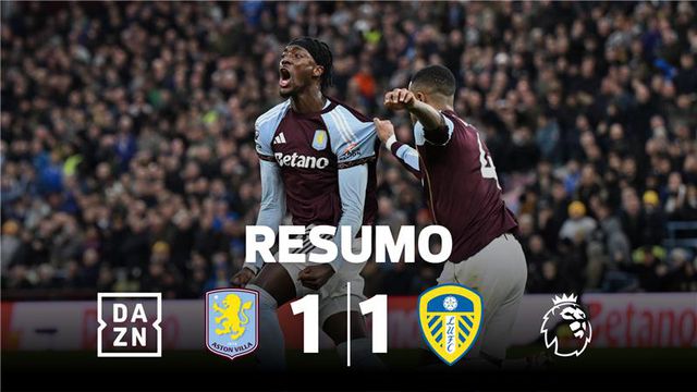 Aston Villa evita derrota no fim... mas sabe a pouco (resumo)