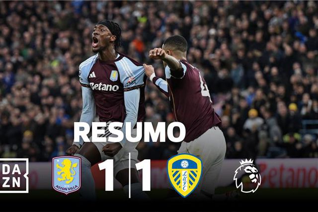 Aston Villa evita derrota no fim... mas sabe a pouco (resumo)