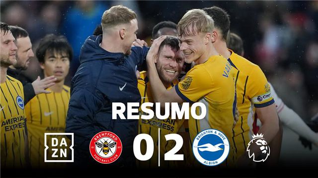 Vitória tranquila do Brighton marcada por recorde (resumo)
