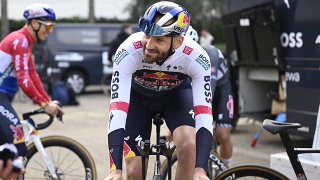 Jordi Meeus, da Red Bull-Bora, segundo classificado na primeira etapa e também candidato à vitória hoje, ao sprint - Foto: IMAGO